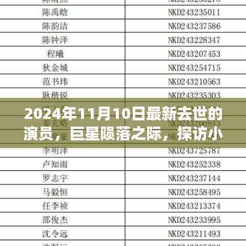 巨星陨落之际,探访演艺星辰与小巷美食秘境(2024年11月10日最新去世的演员纪念)