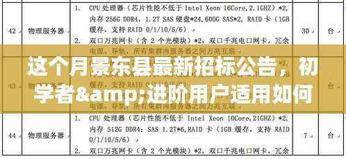 月景东县最新招标公告详解,初学者与进阶用户获取指南及理解步骤教程