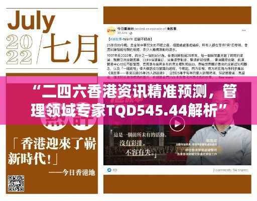 “二四六香港资讯精准预测,管理领域专家TQD545.44解析”