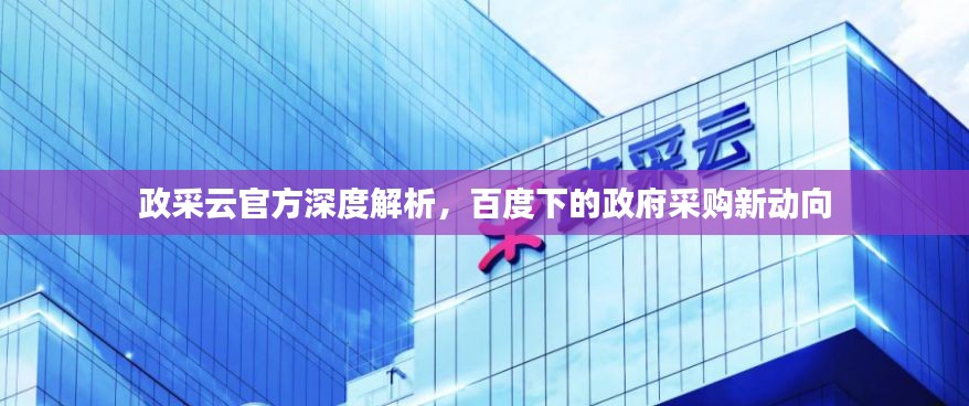 政采云官方深度解析,百度下的政府采购新动向