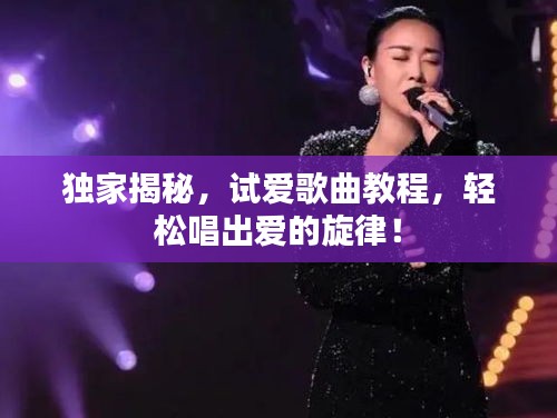 独家揭秘,试爱歌曲教程,轻松唱出爱的旋律!